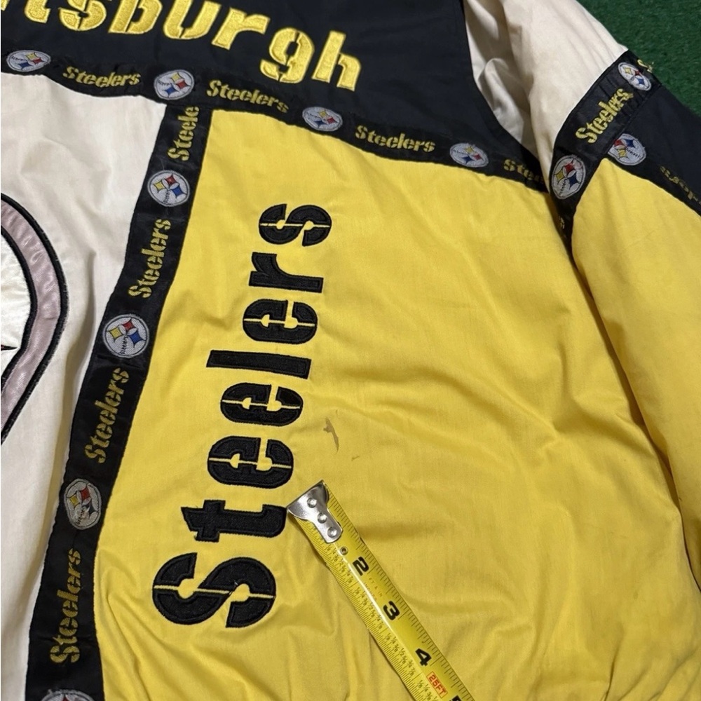 Vintage 90s Pittsburgh Steelers Pro Player Daniel Young Large Retro NFL Jacket - Picture 9 of 11